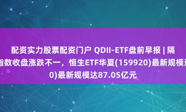 配资实力股票配资门户 QDII-ETF盘前早报 | 隔夜美股三大指数收盘涨跌不一，恒生ETF华夏(159920)最新规模达87.05亿元